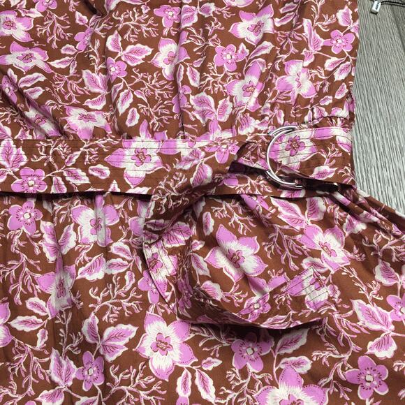 NWT Jason Wu Womens One Shoulder Belted Floral Mini Dress Lined Multicolor L - Picture 3 of 11